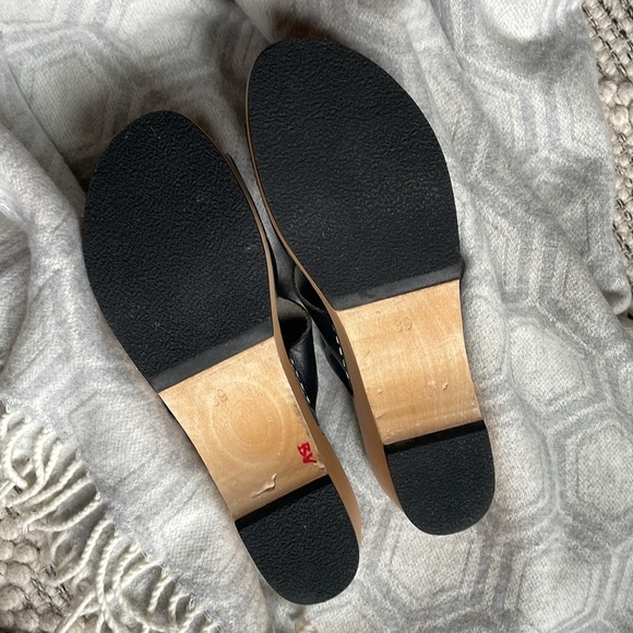 SWEDISH HASBEENS Helena Black Leather Strap Sandals Women’s EU 39 US 9 - Picture 9 of 11